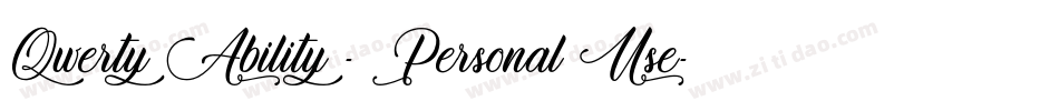Qwerty Ability - Personal Use字体转换